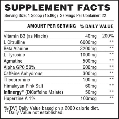 PWR Labz Blast Pre Workout - Pump · Focus · Energy · L-Citrulline, L-Tyrosine, Agmatine, Alpha GPC (Orange Creamsicle)