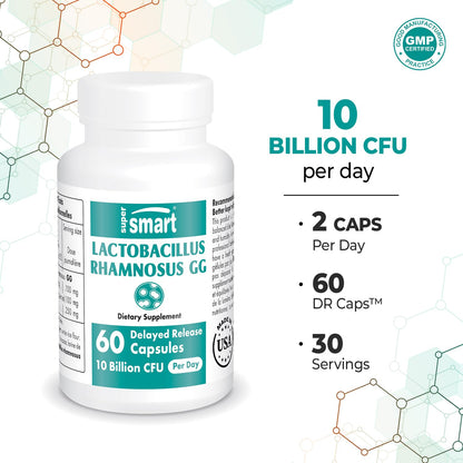 Supersmart - Lactobacillus Rhamnosus GG 10 Billion CFU per Day (LGG Probiotic SupersmartBuy Supplements Australia