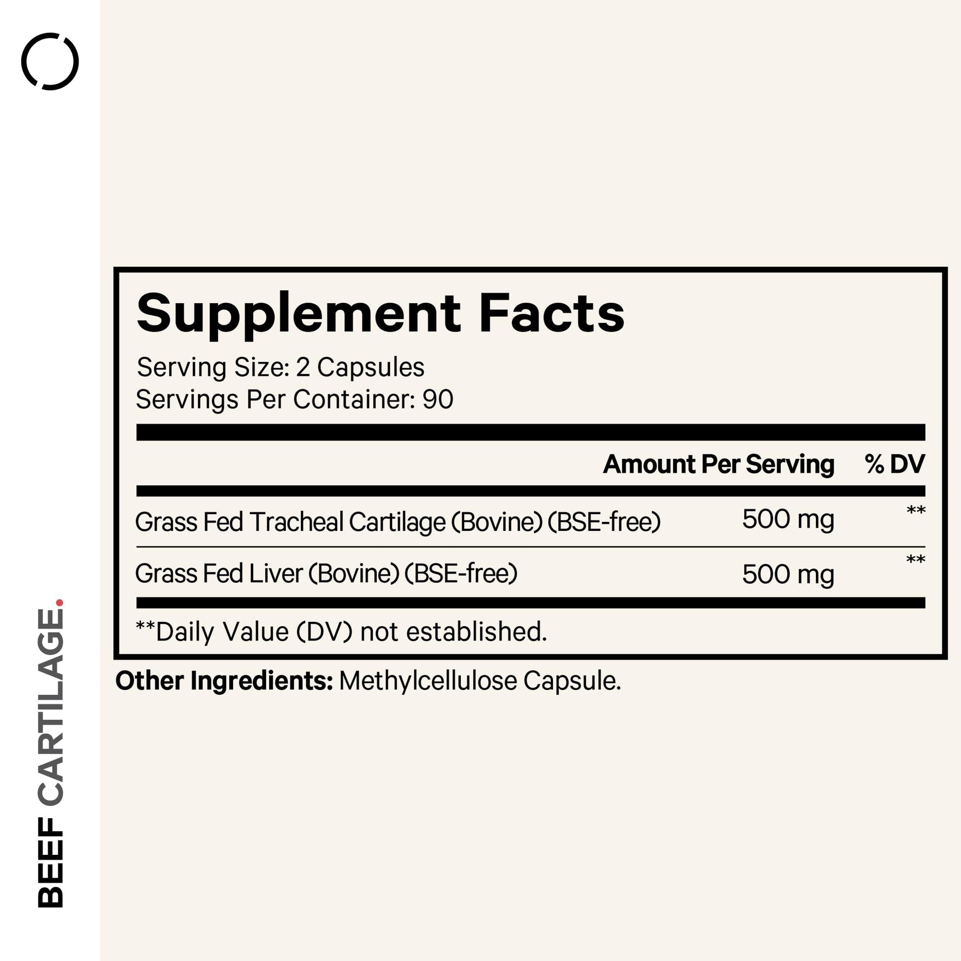 Codeage Grass Fed Beef Cartilage Supplement - Freeze Dried, Non-Defatted, Desiccated Beef Tracheal Bovine Cartilage & Liver Pills – Pasture Raised Argentina Beef Vitamins - Non-GMO -180 Capsules CodeageBuy Supplements Australia