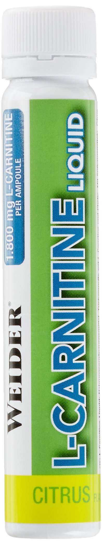 Weider Supplement L-Carnitine Liquid 1.800 mg - 500 ml, Citrus | 1800 mg Carnipure L-carnitine, with choline for normal lipid metabolism