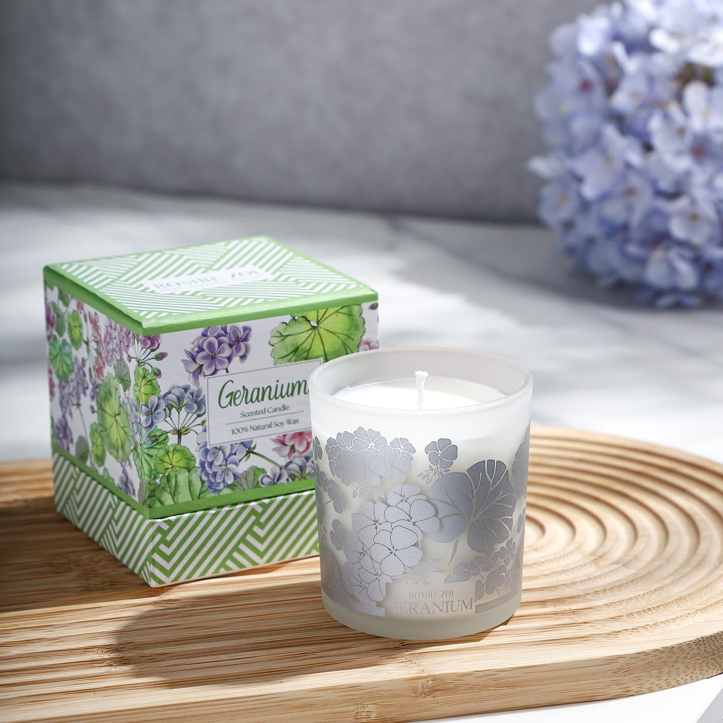 ROMIIE ZOI Scented Candle - Geranium - 6oz Aromatherapy Soy Wax Jar Candle for Home, Gifts for Women ROMIIE ZOIBuy Supplements Australia