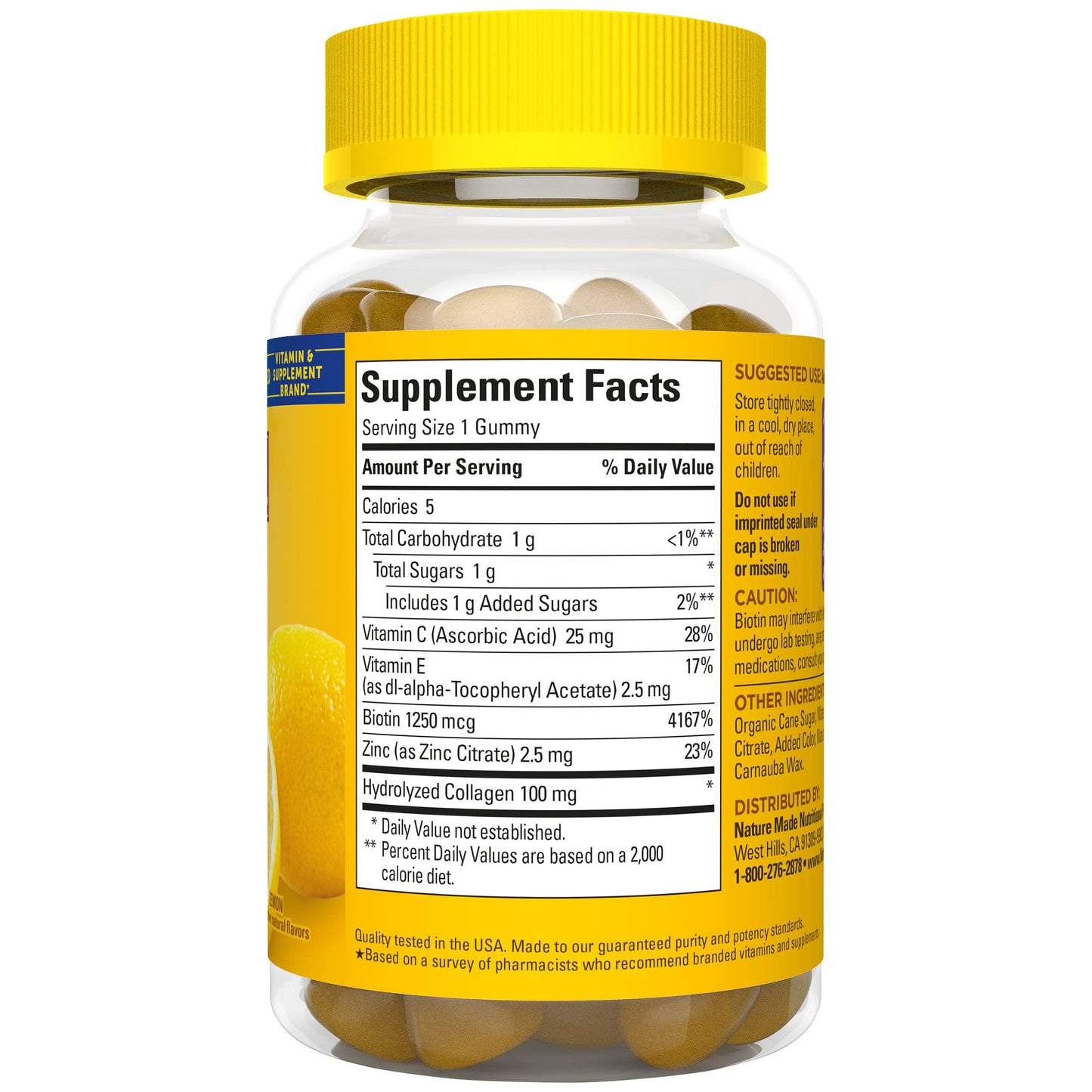 Nature Made Collagen Gummies with Vitamin C, Zinc and Biotin, Hydrolyzed Collagen Nature MadeBuy Supplements Australia