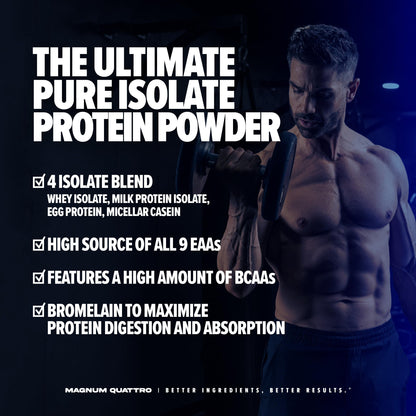 Magnum Nutraceuticals Quattro -, Peanut Butter Cups, 4LB - May Support Muscle Growth & Recovery