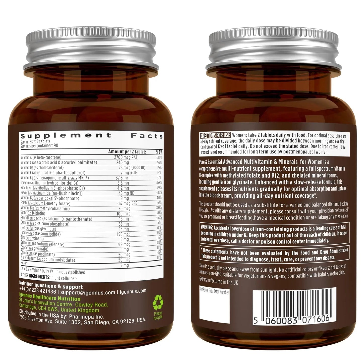 Multivitamin & Minerals for Women + High Absorption CoQ10 100mg 120 Softgels Energy Bundle, Sustained Release Advanced Multivitamin Igennus Healthcare NutritionBuy Supplements Australia