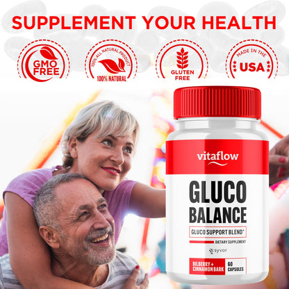 (3 Pack) Vitaflow Balance Support Supplement Capsules, Official VitaFlow Support Supplements Pills with All Natural Premium Ingredients, Vita Flow Advanced Glyco Balance for Men & Women (180 Capsules) SyvorBuy Supplements Australia