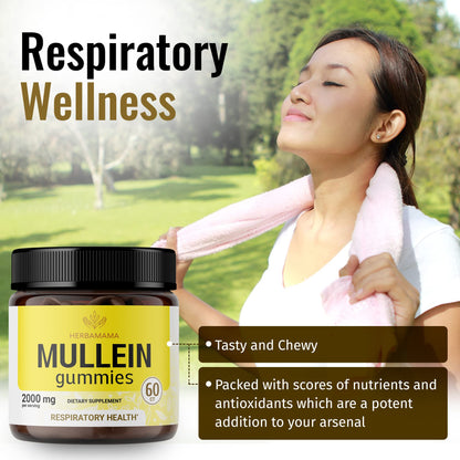 HERBAMAMA Mullein Gummies - Mullein Leaf Dietary Supplement for Respiratory HERBAMAMABuy Supplements Australia