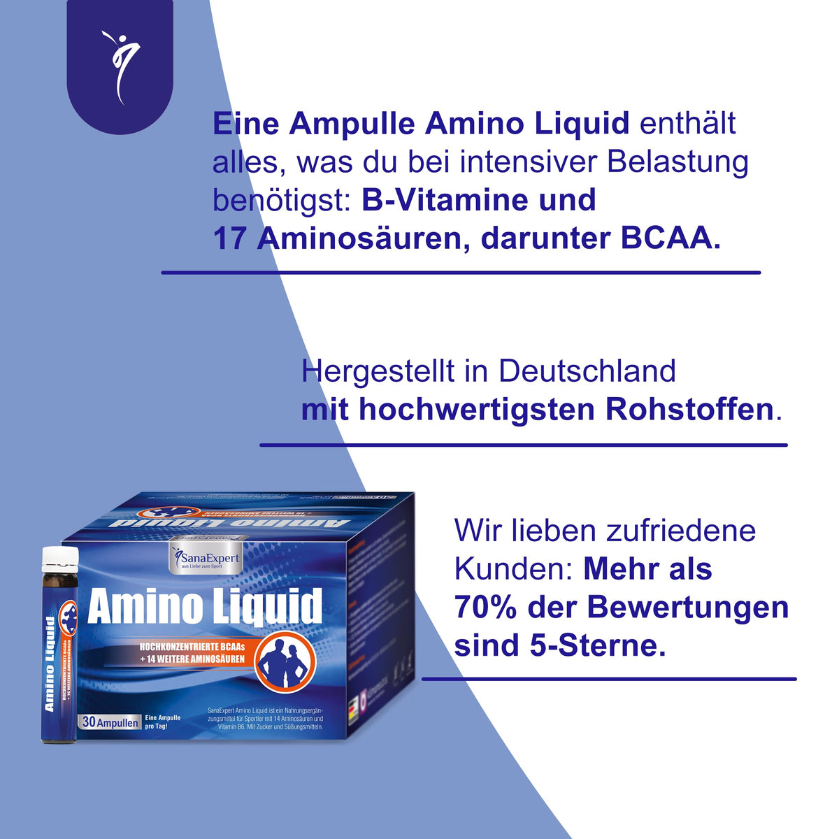 SanaExpert Amino Liquid, Amino Acid Complex, 30 ampoules