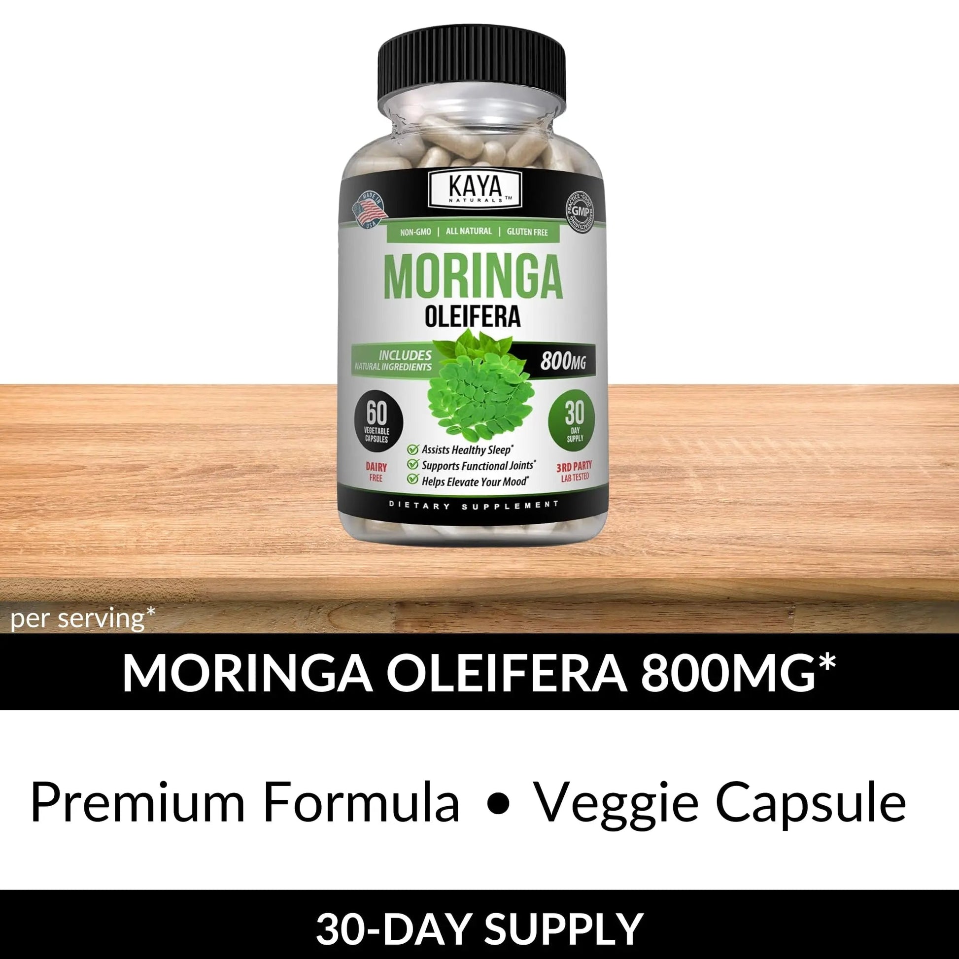 Kaya Naturals Moringa Leaf Extract - Complete Greens Superfood Supplement - Pure Miracle Tree Moringa - Boost Energy Naturally Kaya NaturalsBuy Supplements Australia