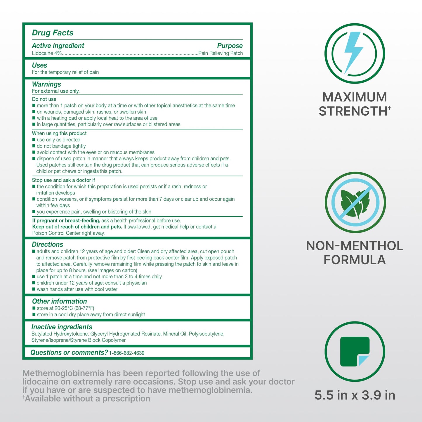Biofreeze Ultraflex Maximum Strength 4% Lidocaine Patches, Non-Menthol, Flexible Pain Relief Patch for Lower Back, Lidocaine Patch for Neck, Knee, Shoulder, 4 Large Pain Patches BiofreezeBuy Supplements Australia