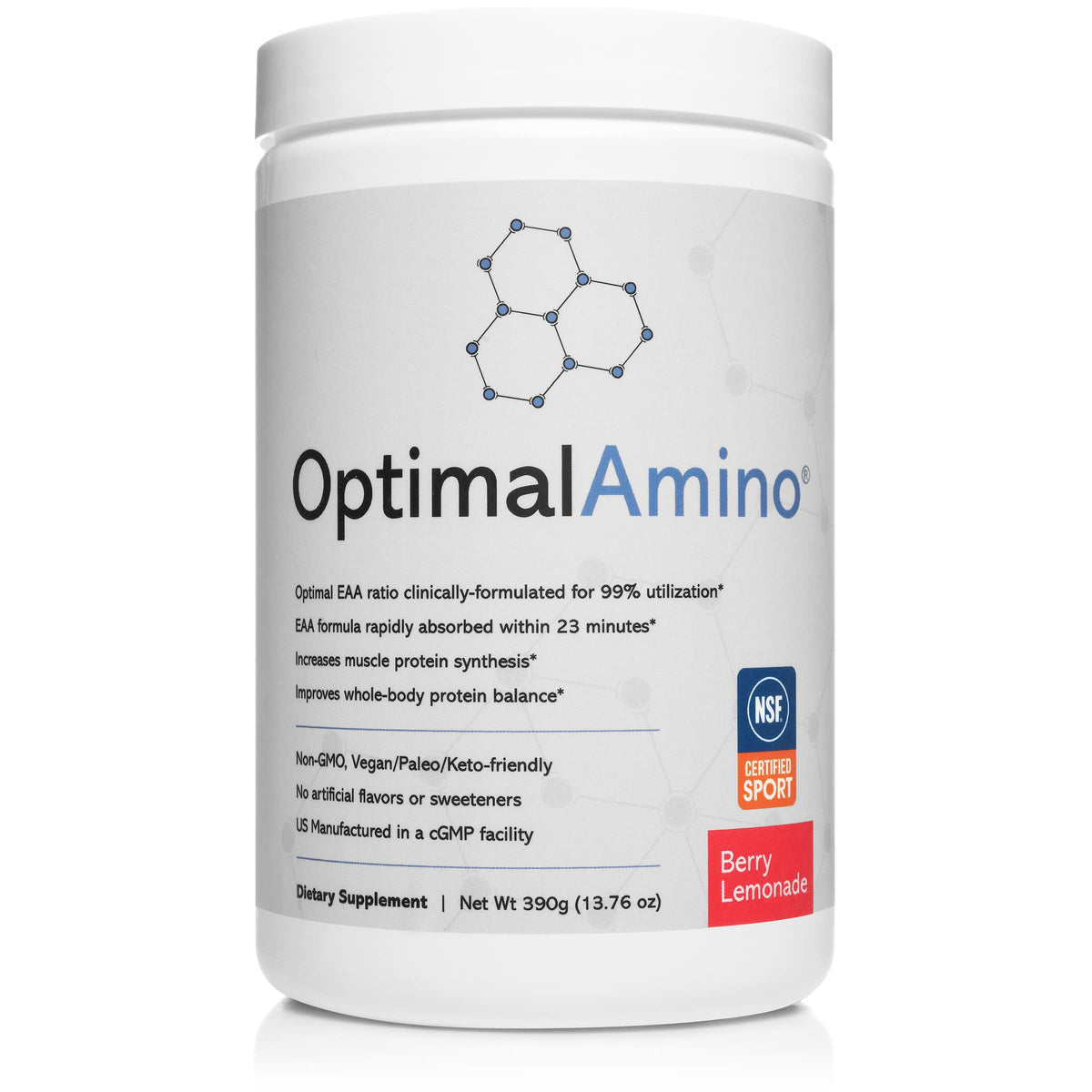OptimalAmino Best Pre/Post Workout Recovery Drink, 99% Utilization Essential Amino Acid