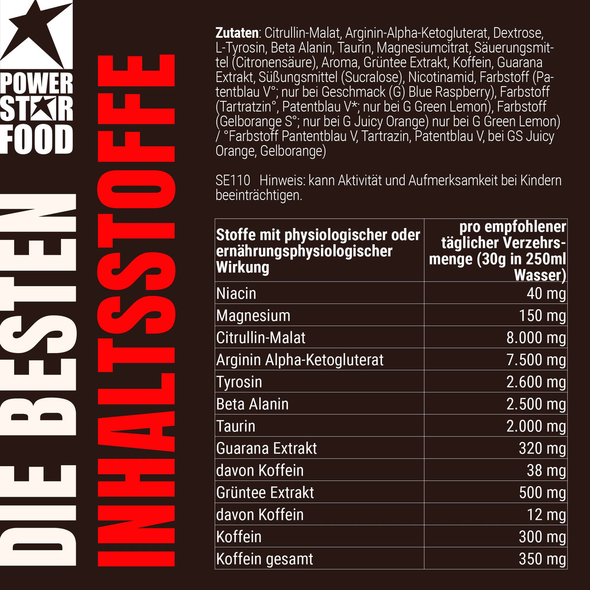 Strongest training booster - premium pre-workout booster with the absolute hardcore dose - for more pumping, focus and continuous power - 600 g - made in Germany | Pump booster with natural caffeine - for fitness energy and focus - vegan