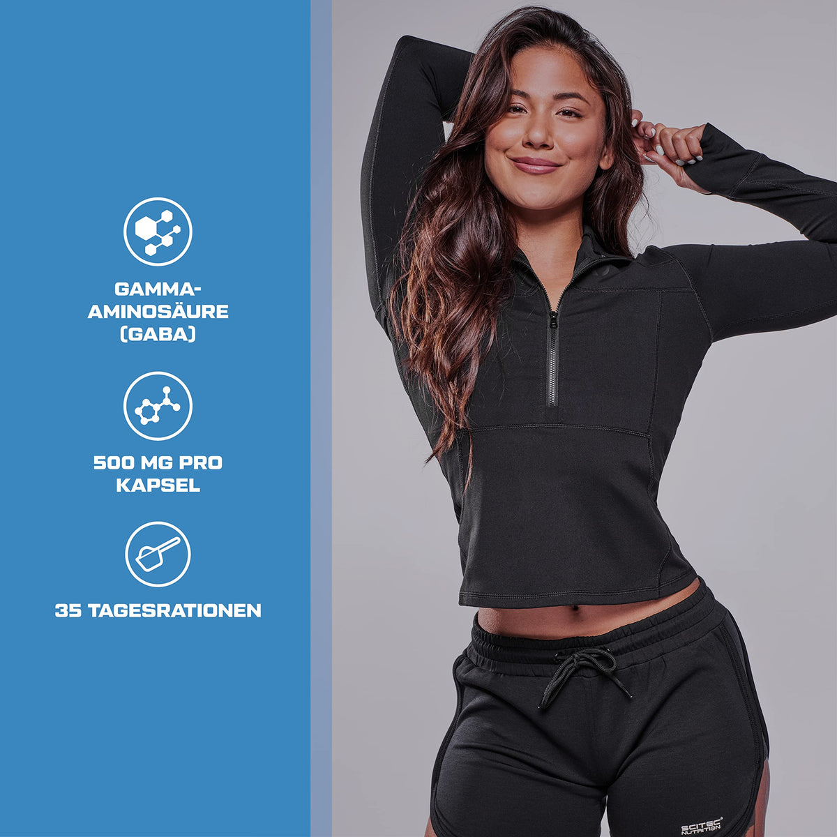 Buy ​Scitec Nutrition GABA Gamma Aminobutyric Acid in Capsule Form | Amino acid derivative - easy to take - for taking in the evening - 70 capsules - OmniHealthRx Usa supplements