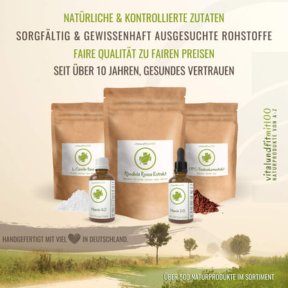 Vitalundfitmit100 L-Arginine 300 g + L-Citrulline Powder 200 g, Amino Acids, Fermentation, Vegan