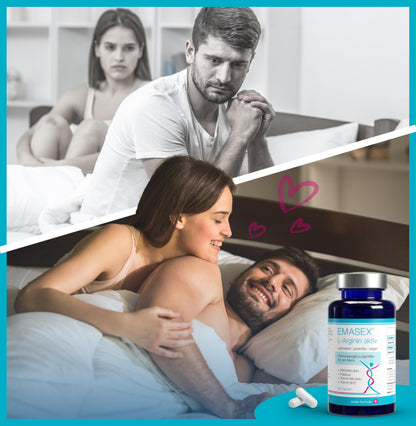 EMASEX L-Arginine Bioactive 2680 mg - High Dose with B6, B12 & Folic Acid - Swiss Formula for Men - Vegan, Blood Circulation & Vitality - 90 Capsules