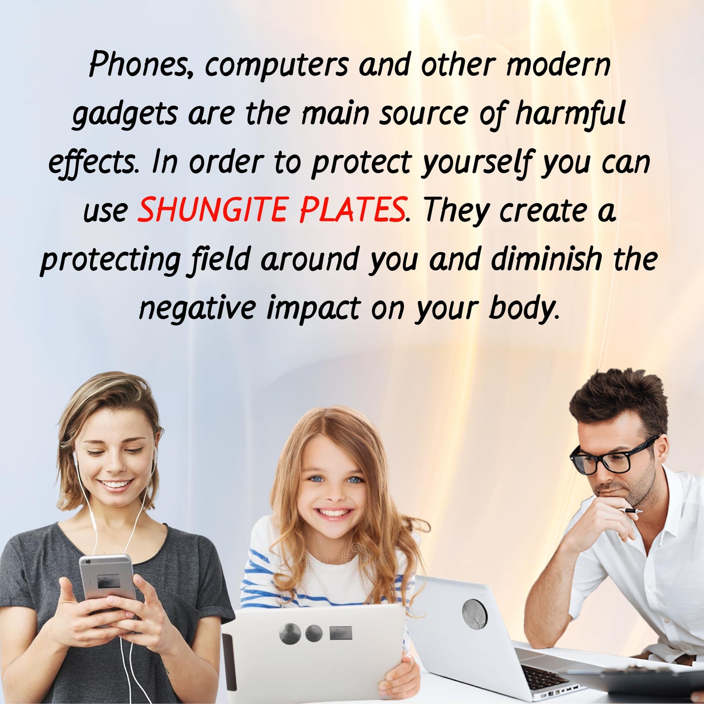 KARELIANMASTERS Shungite Stones Pyramid and Sticker for Phone Set - Crystal Healing Protection KARELIANMASTERSBuy Supplements Australia