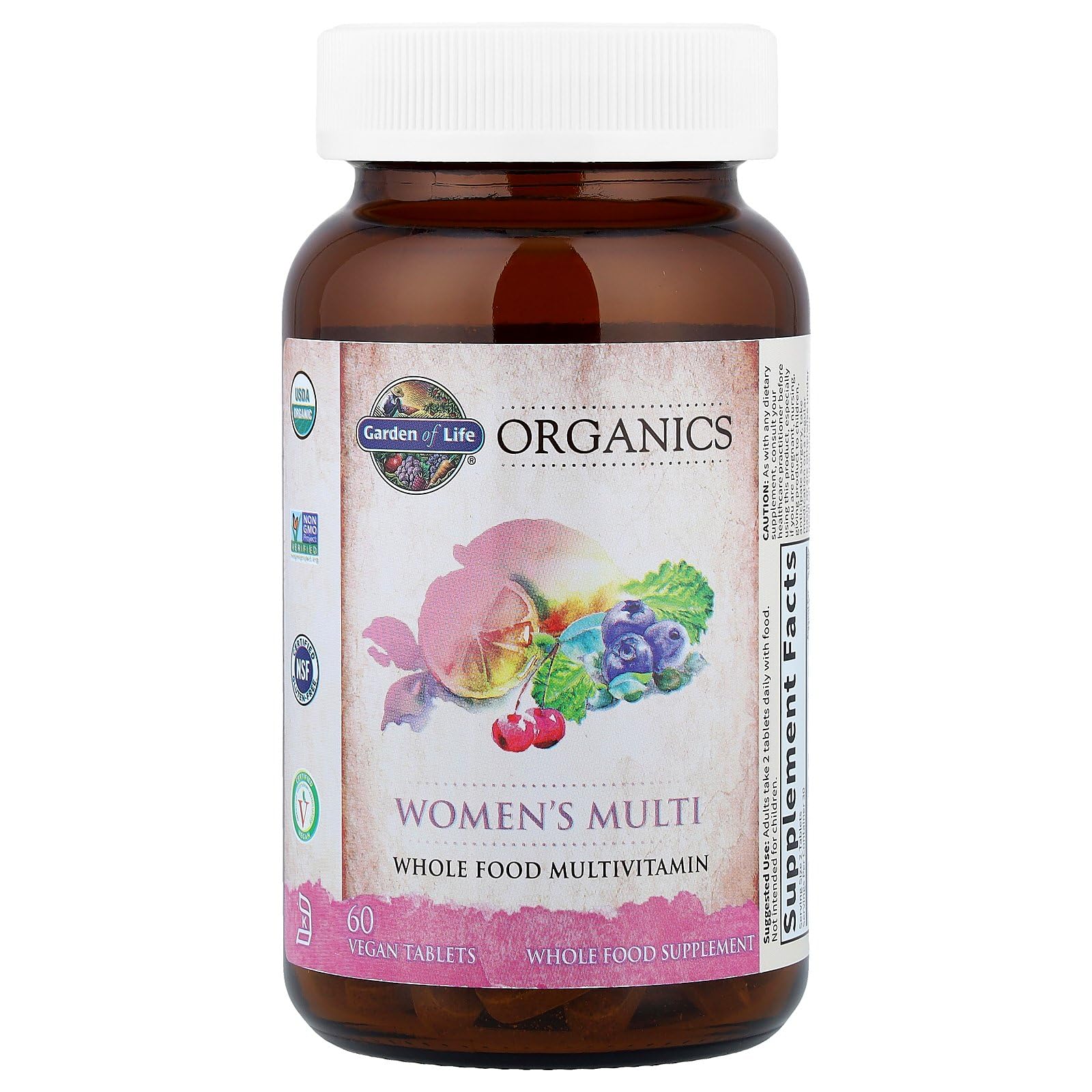 Garden of Life Organics Organic Multivitamin for Women - Womens Multi with Vitamin C, D, Folate, B6, B12, Biotin, Iron Garden of LifeBuy Supplements Australia