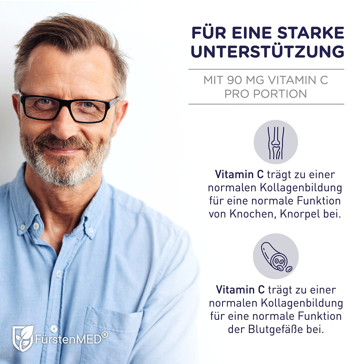 FürstenMED® Glucosamine + Chondroitin + MSM Capsules – High Dose Complex without Additives, from Germany