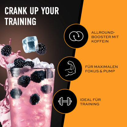 Buy ​ESN Crank, Blackberry, 380 g, Pre Workout Booster, Vegan, Tested Quality, Made in Germany | Pre Workout Booster with Caffeine, Vegan - Made in Germany - OmniHealthRx Usa supplements