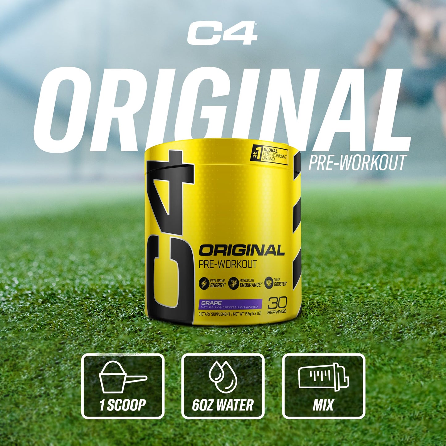 Cellucor C4 Original Pre Workout Powder Grape Sugar Free Preworkout Energy CellucorBuy Supplements Australia