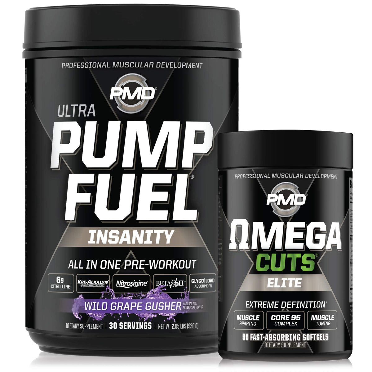 PMD Sports Ultra Pump Fuel Insanity - Pre Workout - Grape Gusher (30 Servings)