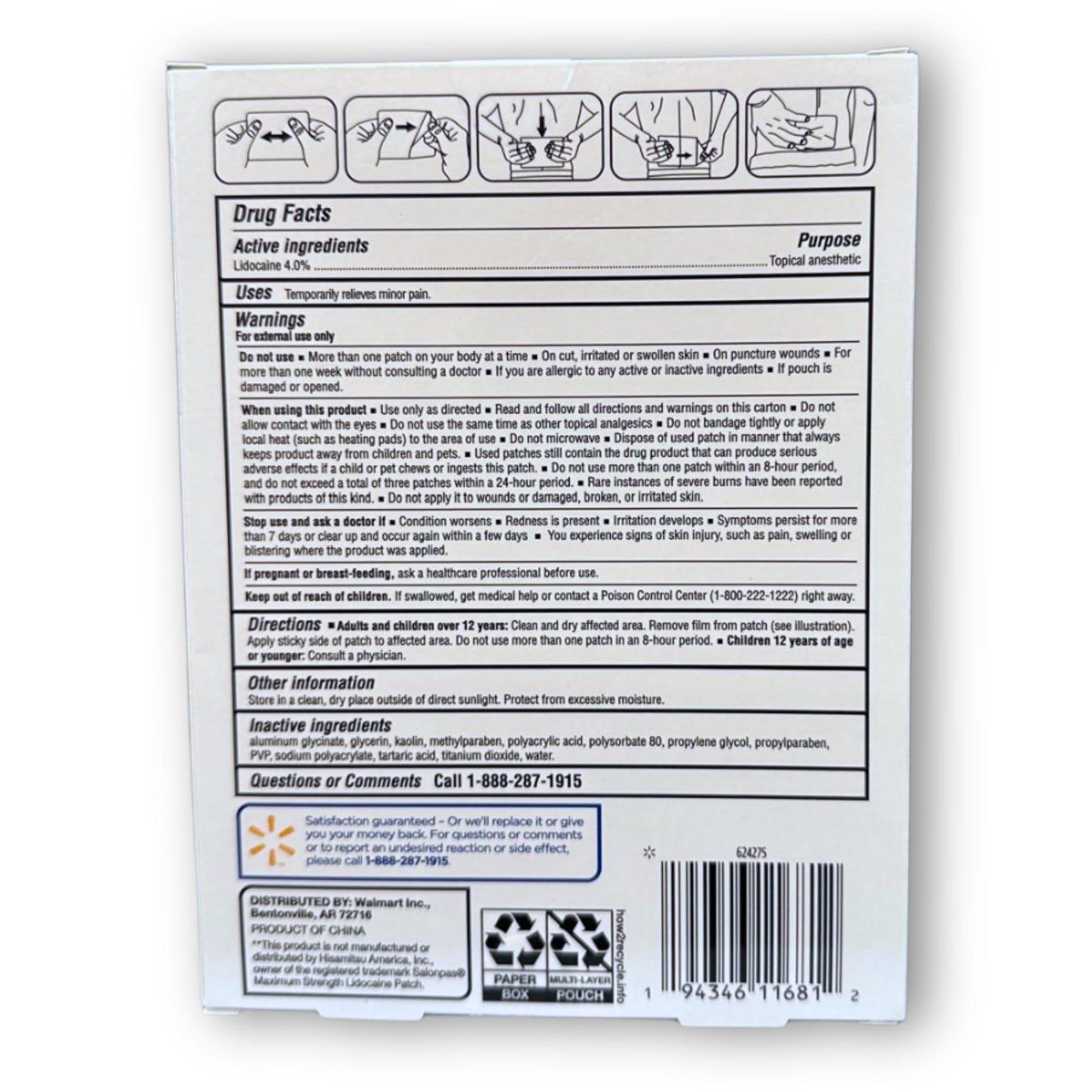 Topical anesthetic 4% Patch- 6 Count (Pack of 1), Boxed By Fusion Shop Store FUSION SHOP STORE Smart choices, meaningful life!Buy Supplements Australia