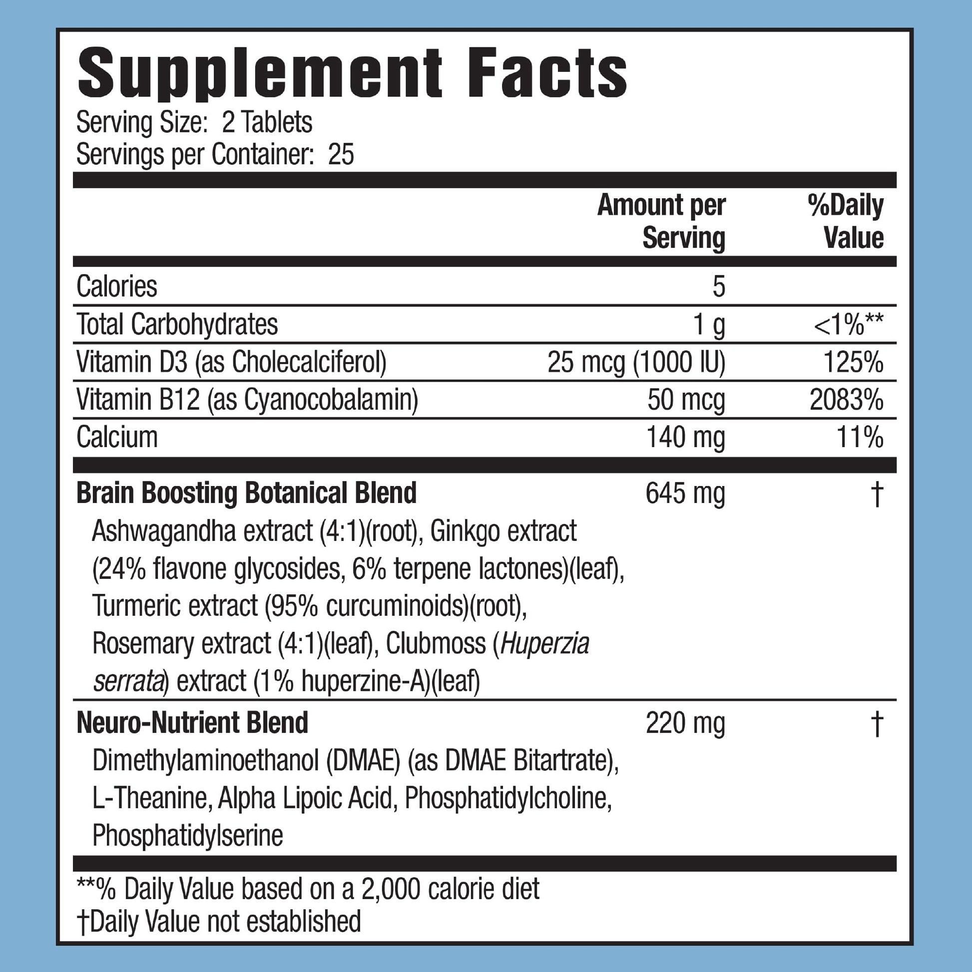 Applied Nutrition Healthy Brain All-Day Focus - 50 Tablets - Powerful 3-in-1 Brain Booster with Turmeric Extract - 25 Servings Applied NutritionBuy Supplements Australia