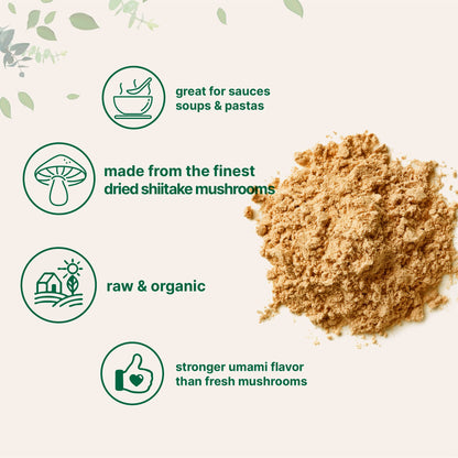 Sustainably US Grown, Organic Shiitake Mushrooms Powder, 8 Ounce Micro IngredientsBuy Supplements Australia