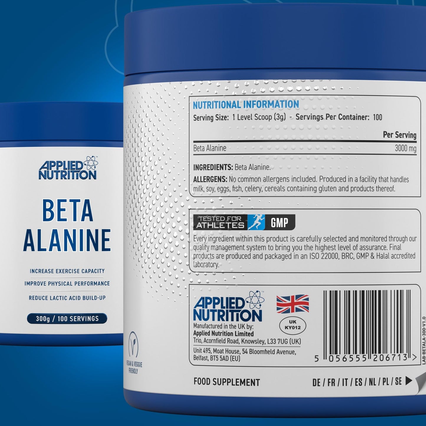 Applied Nutrition Beta Alanine (300g) Unflavoured | Amino acids - beta alanine