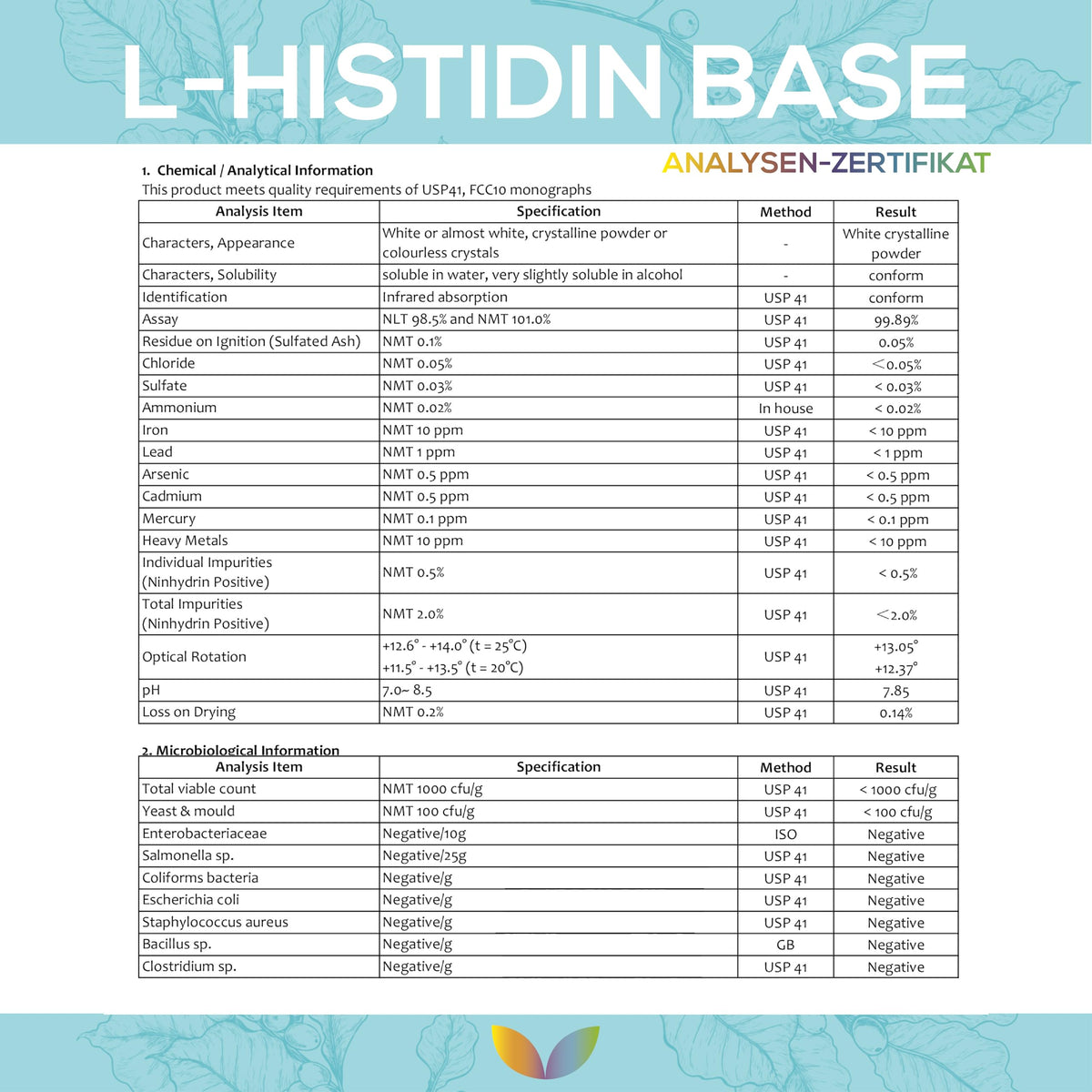 L-Histidine Base Powder, 100 g Bag, Pure Material Product, Vegan from Fermentation, Semi-Essential Amino Acid, Quality from Austria Sanutrition