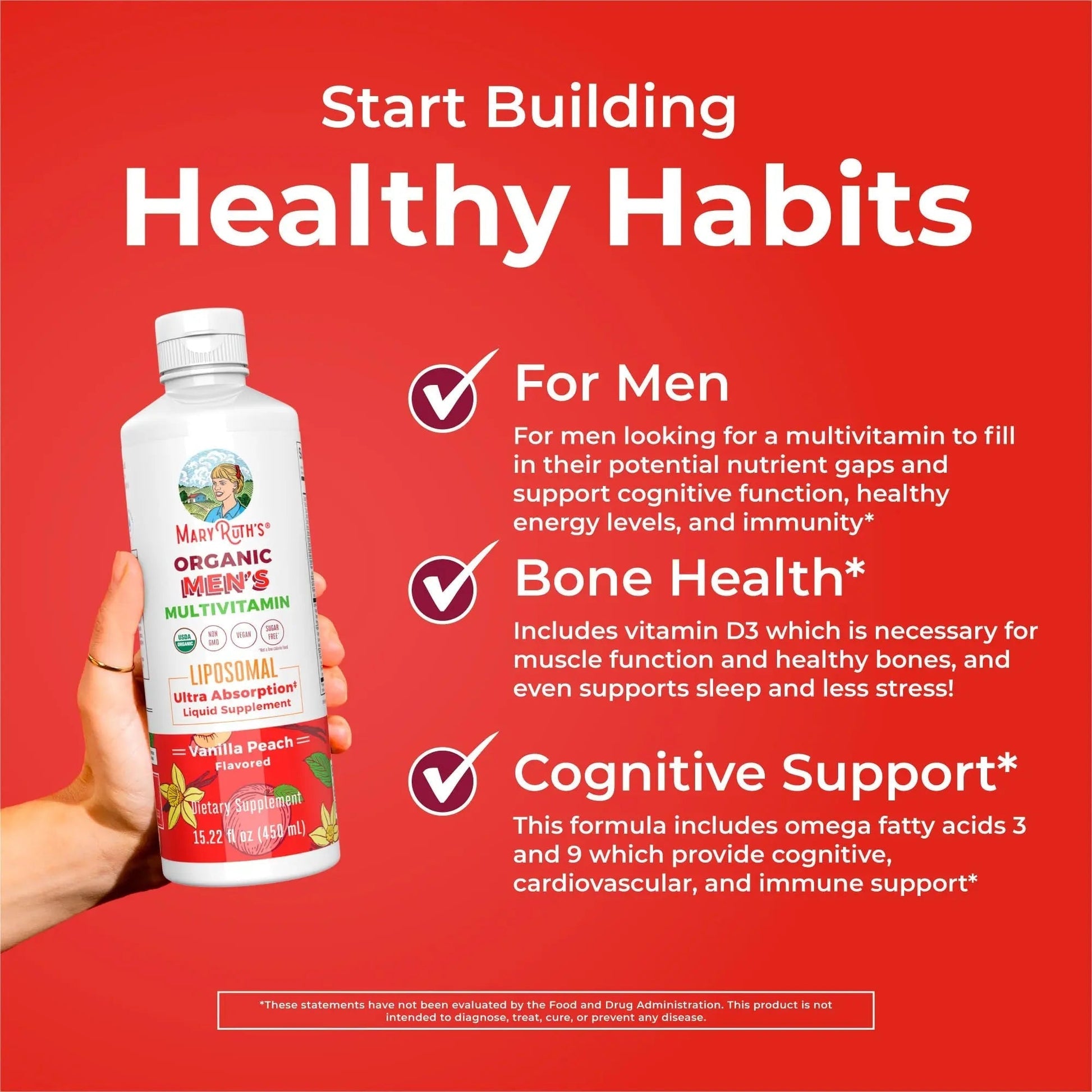 MaryRuth Organics Multivitamin for men | Sugar Free mens Multivitamin | Liquid Vitamins for men | Immune Support Supplement | MaryRuth OrganicsBuy Supplements Australia