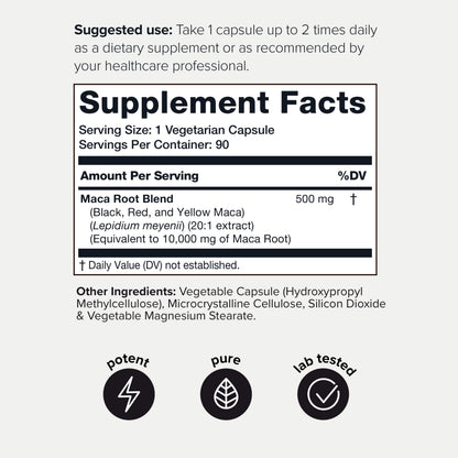 Toniiq 10,000mg 20x Concentrated Extract - Single Origin Wildcrafted Maca Root Capsules ToniiqBuy Supplements Australia