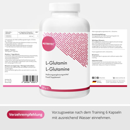 Buy ​L-Glutamine 750 mg 180 Capsules High Dose Dietary Supplement - OmniHealthRx Usa supplements