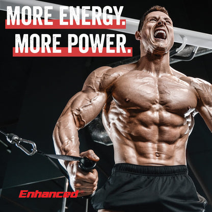 Enhanced Labs - Mr. Olympia 2020 Big Ramy’s Rage Pump - Stimulant Free Pre Workout w/Creatine to Increase Power, Maximize Pump, and Intensify Strength (30 Servings) (Orange Juice)