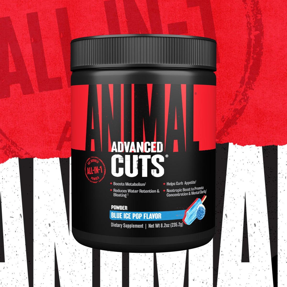 ANIMAL Cuts Powder Ice Pop - All-in-One Formula with Over 4,000 mg of Active Ingredients Per Serving Including Caffeine - Thermogenic Supplement to Help with Weight Loss - 42 Servings