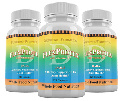 Daily Health, FlexProtex D Joint Muscle Support Supplement 3 Bottles Plus 1 Bottle Daily Marine Coral Calcium 90 Capsules Daily HealthBuy Supplements Australia