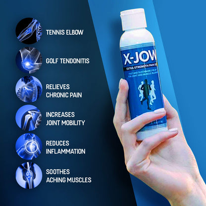 HerbX X-Jow Extra Strength Pain Relief Gel 4 oz - Herbal Massage Gel for Massage Therapy and Sports - Pain Terminator Cream for Muscles, Shoulders, and Joints Inflammation, Soreness and Discomfort x-jowBuy Supplements Australia