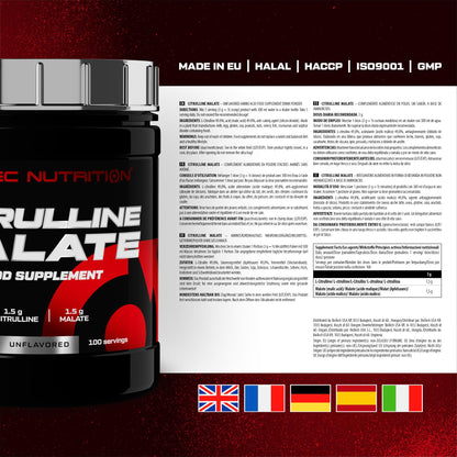Scitec Nutrition Citrulline Malate - Flavour-Neutral Pre-Workout Powder | L-Citrulline & Malic Acid Formula - For your own pre-workout mixes - Easy to mix drink powder - 300 g, tasteless