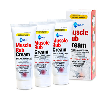 (3 Pack) Globe Ultra Strength Greaseless Muscle Rub Cream (3 oz). Compare to The Active Ingredients of Greaseless Bengay, 10% Menthol & 15% Methyl Salicylate (3 Pack) GlobeBuy Supplements Australia