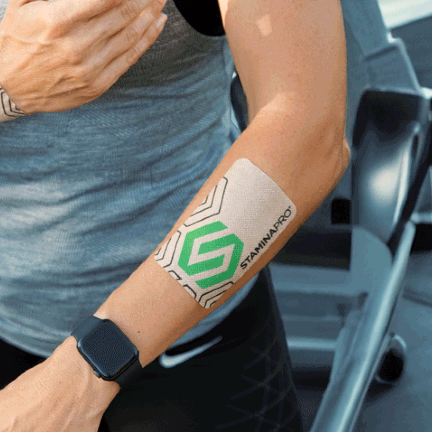 LUMINAS STAMINAPRO Patch - Water-Resistant Athletic Adhesive, Electroceutical Relief - Versatile Active Comfort, Long Lasting - Back, Joints, Knees, Hamstrings - 24 Pack (Large Tan Patches) LUMINASBuy Supplements Australia
