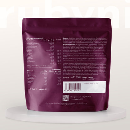 Mucosa Powder for Intestinal Mucosa & Microbiome - 45 Sachets | Fibre complex with calcium, biotin, niacin and riboflavin - vegan, gluten and lactose free