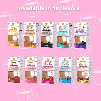 Hyleys Slim Tea 5 Flavor Assortment - Weight Loss Herbal Supplement Cleanse Hyleys TeaBuy Supplements Australia