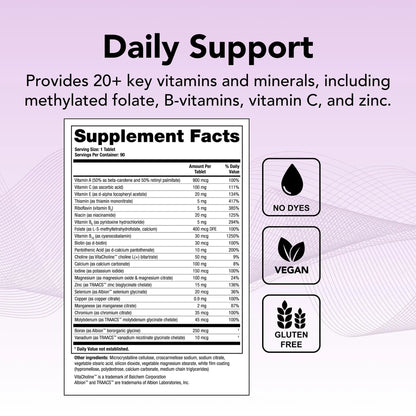 Theralogix Companion Multivitamin & Mineral Supplement - 90-Day Supply - Supplement for Women & Men Without Iron, Vitamin D TheralogixBuy Supplements Australia