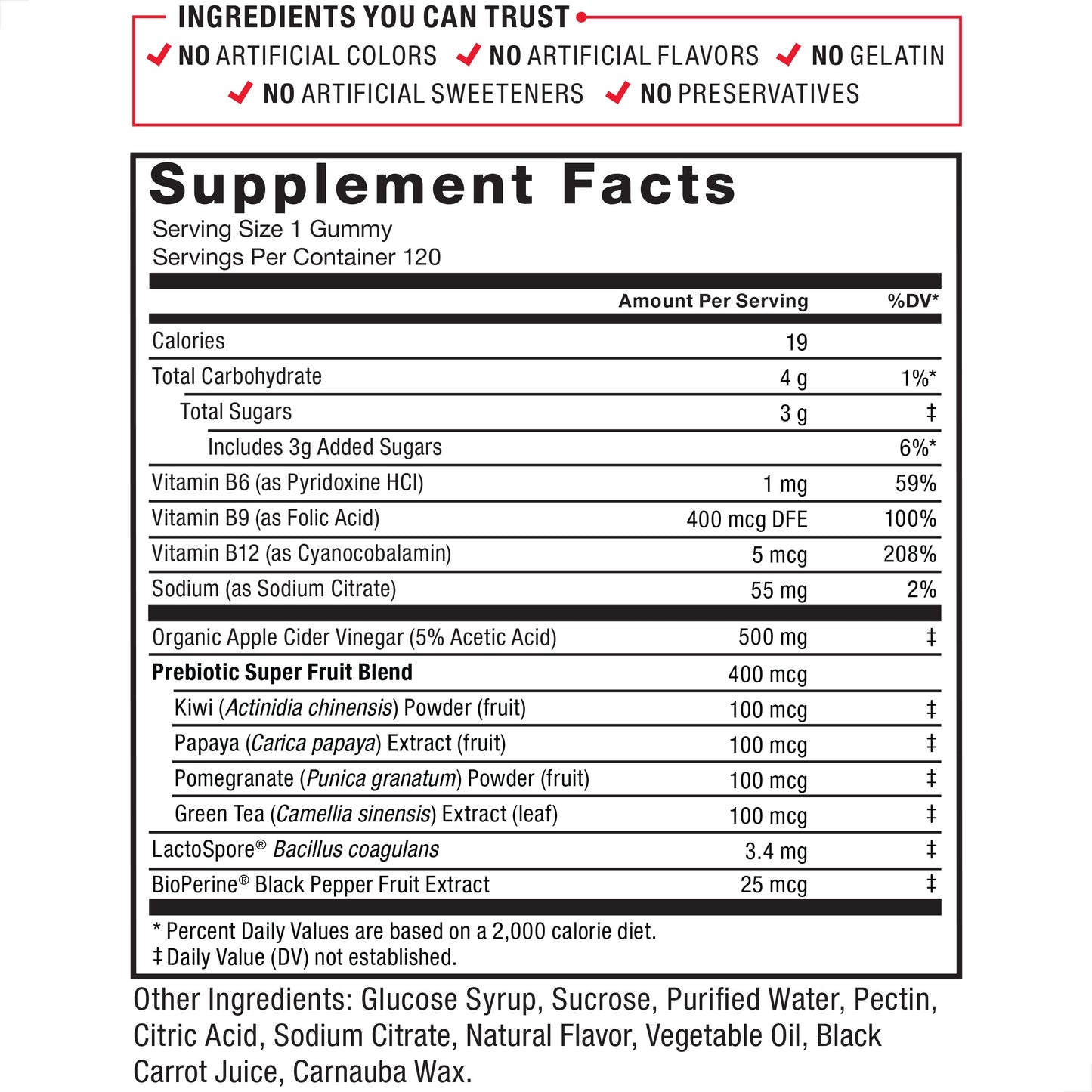 FORCE FACTOR ProbioSlim Apple Cider Vinegar Gummies, 3-Pack, with Organic Apple Force FactorBuy Supplements Australia