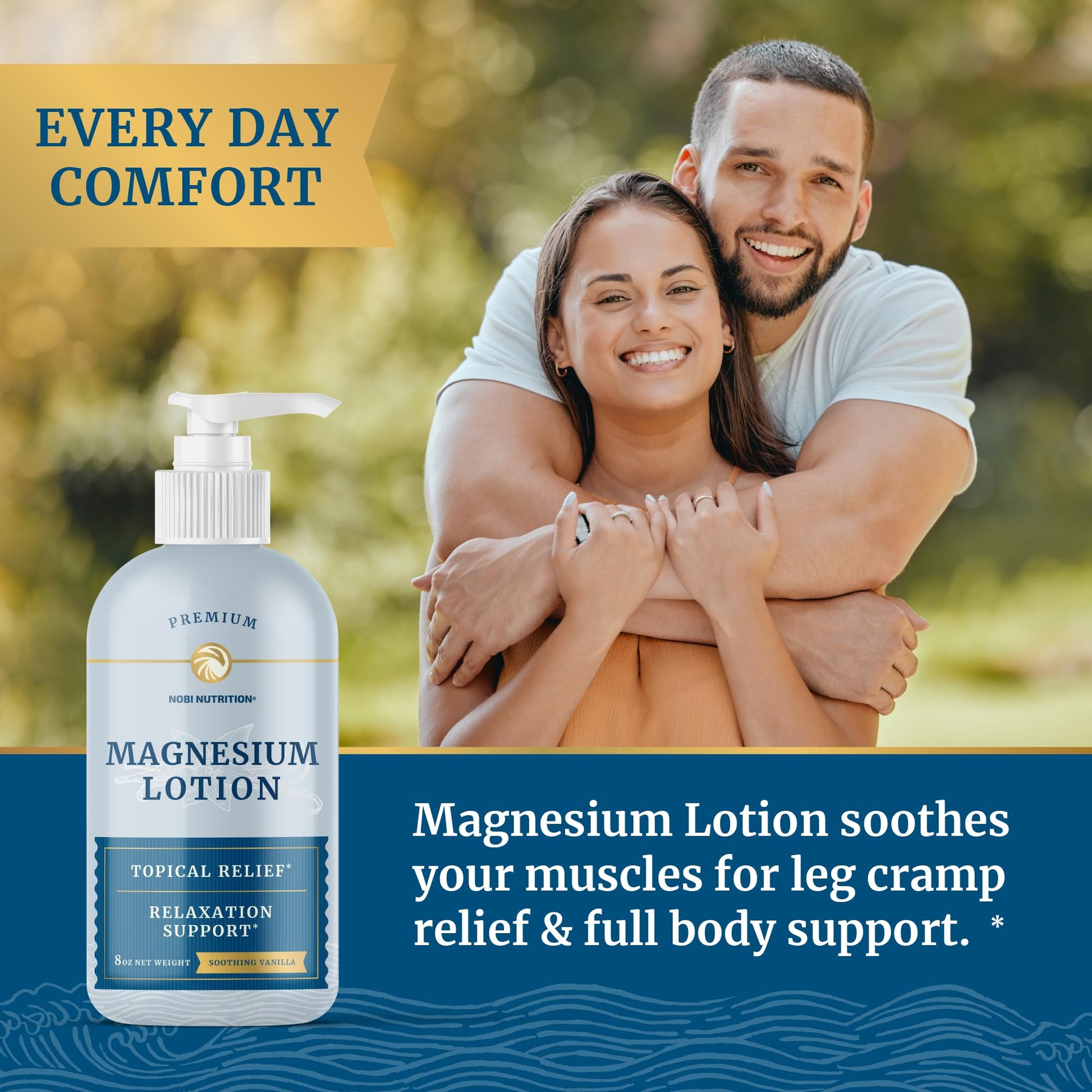 Magnesium Lotion | Relieves Muscle Cramps & Soreness | Relaxation & Calming Support Nobi NutritionBuy Supplements Australia