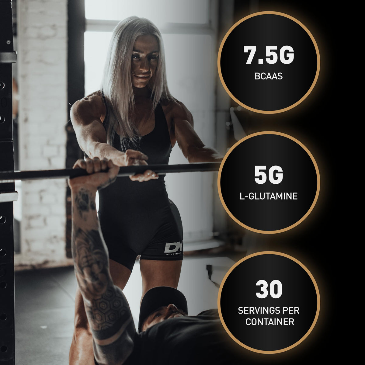 DY Nutrition Hit BCAA 4:1:1 + Glutamine (450g) Peach Amino Acids Amino Acid Mix