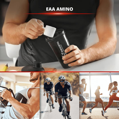 Immortal Nutrition EAA Amino Powder 500 g - Essential Amino Acids Complex with 9 EAAs Including BCAAs - 10 g per Serving - 50 Servings - Instant Drink - Strawberry Flavour