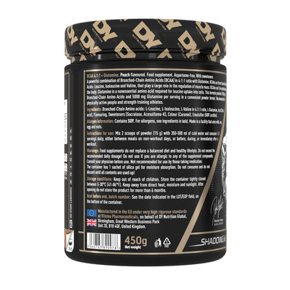 DY Nutrition Hit BCAA 4:1:1 + Glutamine (450g) Peach Amino Acids Amino Acid Mix