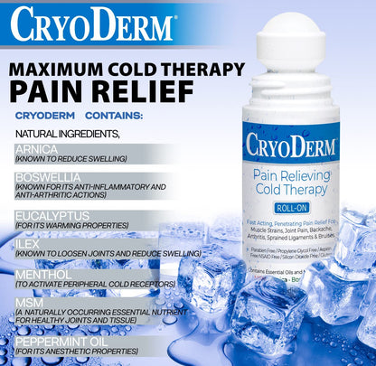 CryoDerm Pain Relieving, 3 Fl Oz (Pack of 4) CryoDermBuy Supplements Australia