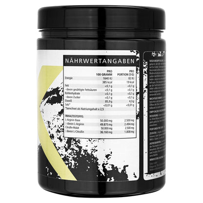 L-Arginine & L-Citrullin Powder I CROSSVITAL I Vegan I 500 g I 1A Soluble I 100 Servings I Made in Germany