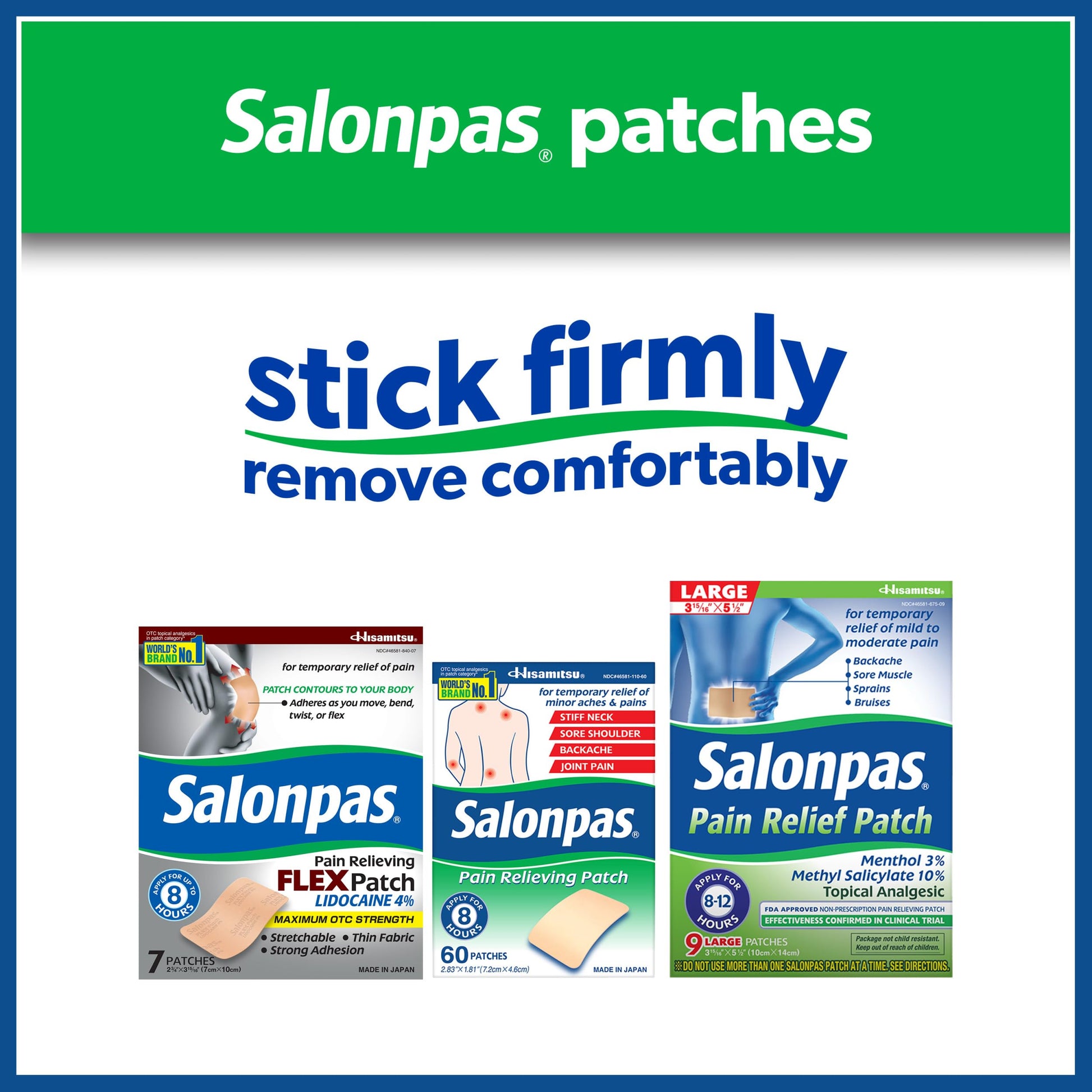 Salonpas Lidocaine 4% Pain Relieving Gel-Patch, 6 Count, for Back, Neck, Shoulder, Knee & Elbow Pain SalonpasBuy Supplements Australia